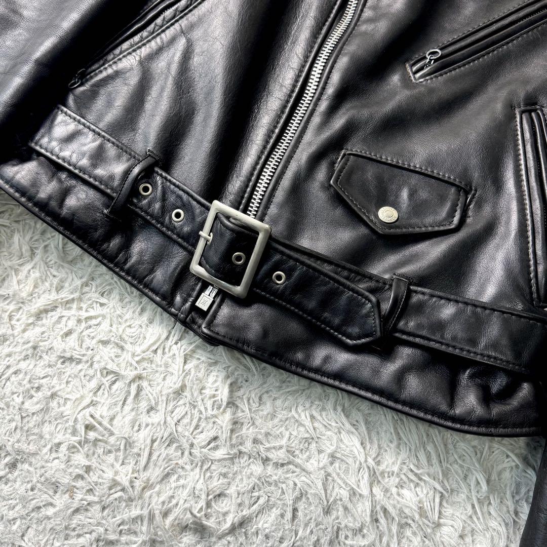 美品/希少✨schott ライダースジャケット　ダブル　黒　118 本革　38