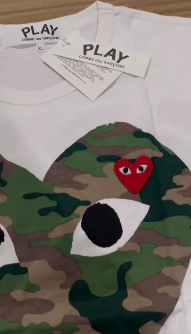 PLAY COMME des GARÇONS 迷彩ハートTシャツ S