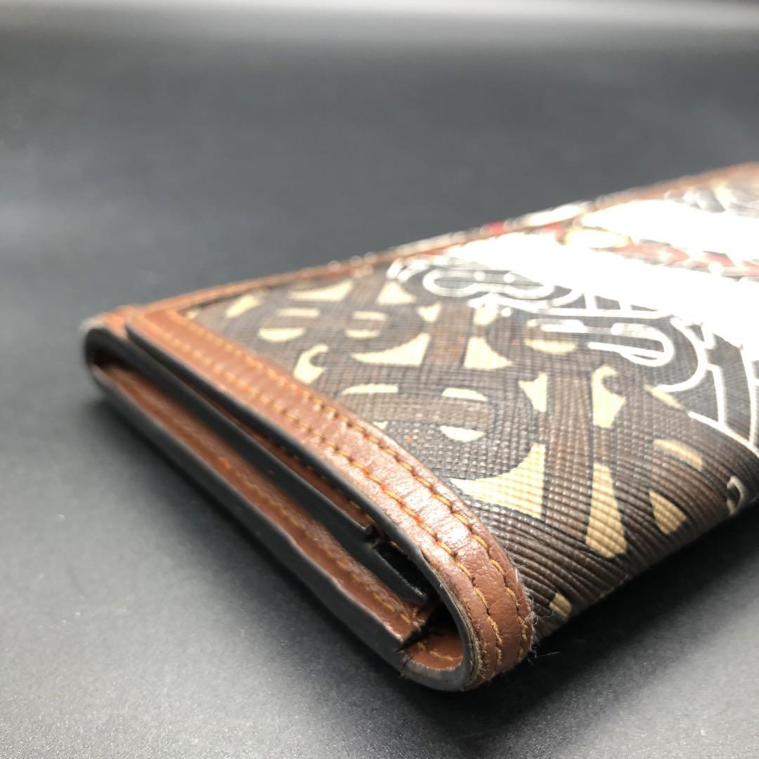 BURBERRY バーバリー 長財布 モノグラム TB ストライプ レザー
