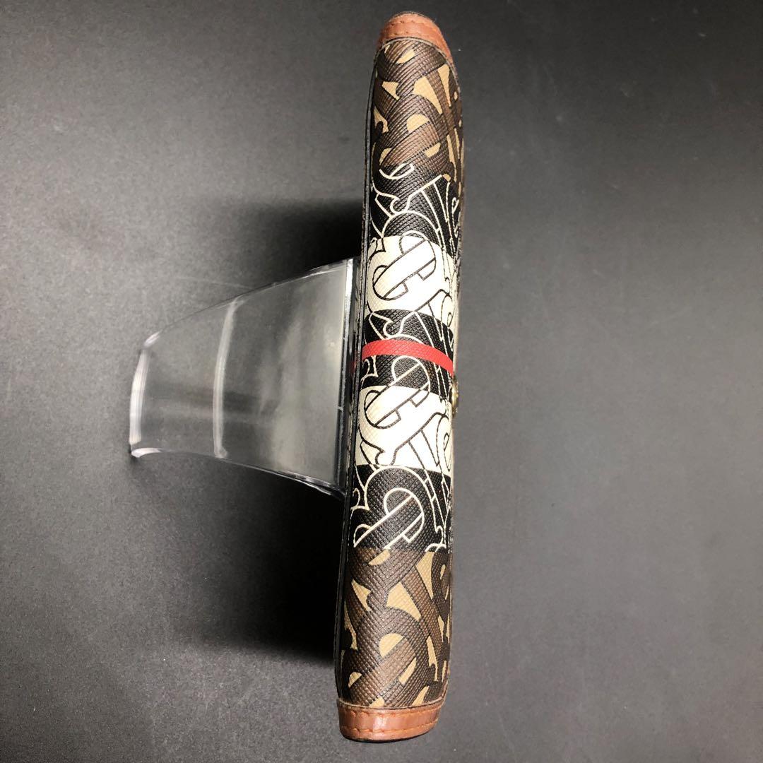 BURBERRY バーバリー 長財布 モノグラム TB ストライプ レザー