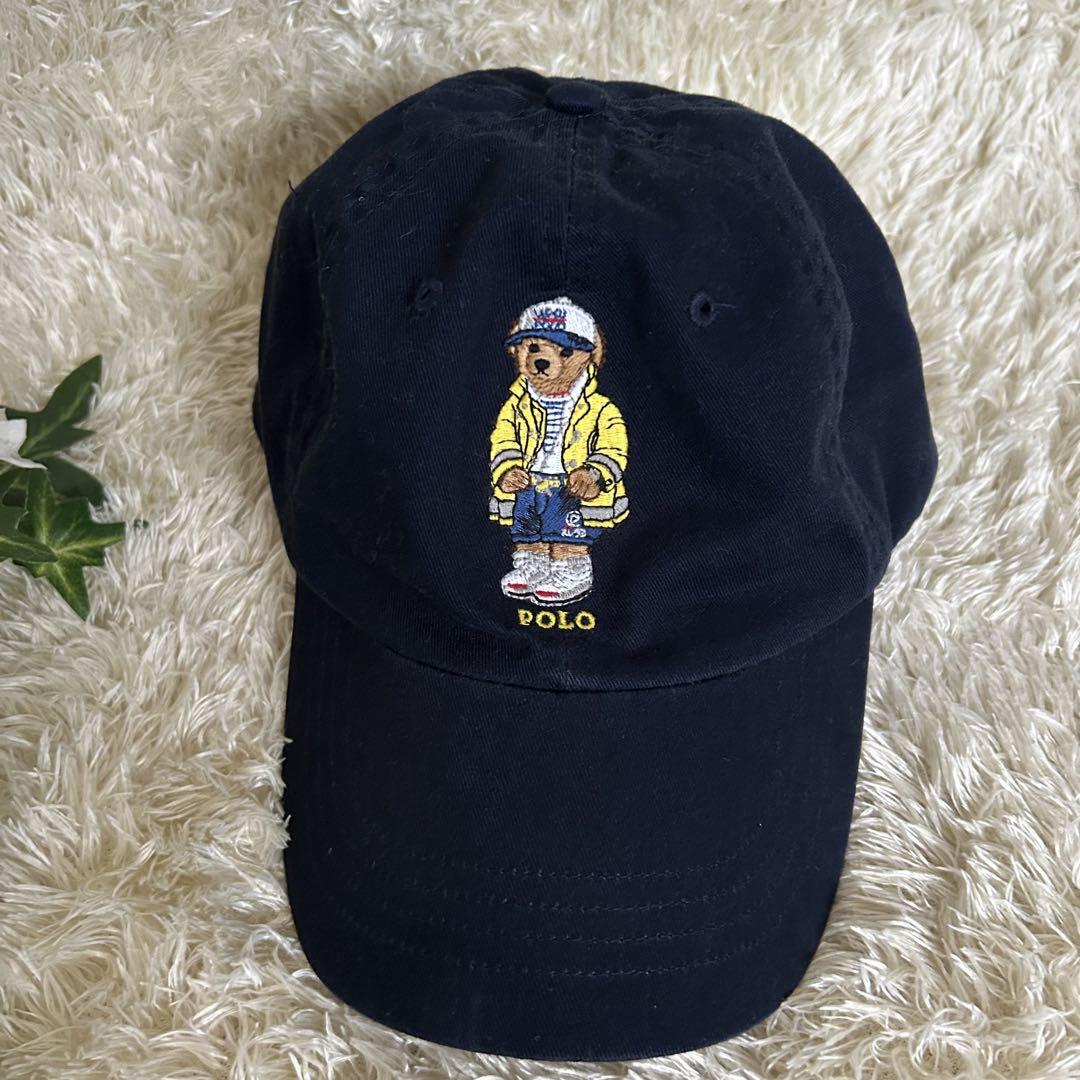 ✨美品✨ポロベア❣️ポロラルフローレン　キャップ　帽子　クマ　ロゴ刺繍