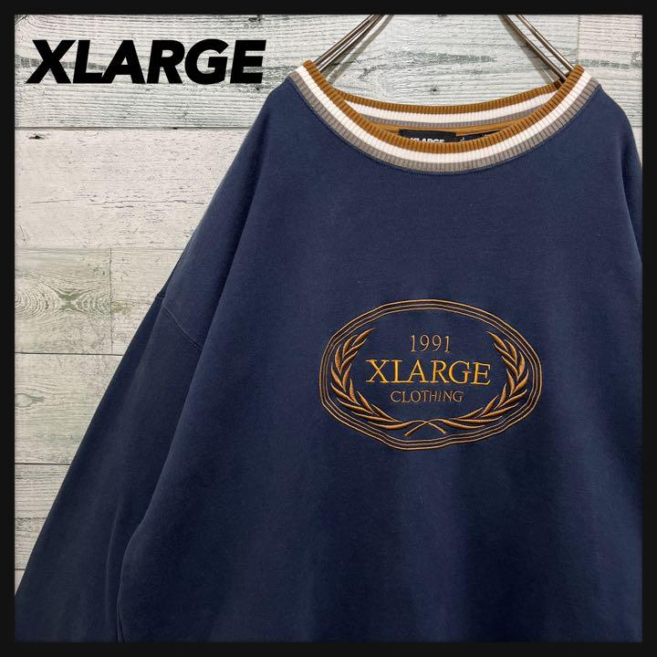 【人気Lサイズ】XLARGE ビッグロゴ刺繍 スウェット