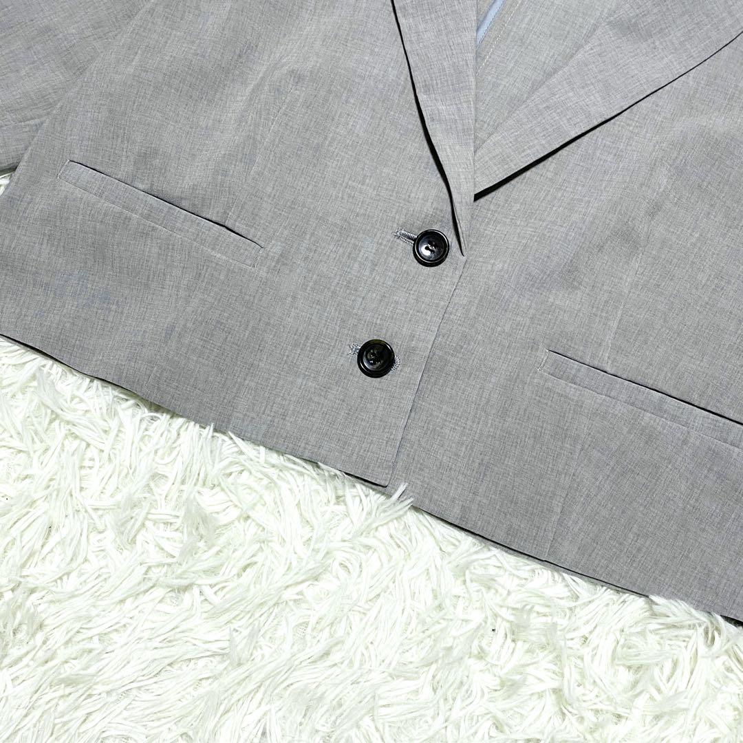 極美品 ジャスグリッティー 24SS ハーフスリーブライトジャケット グレー M