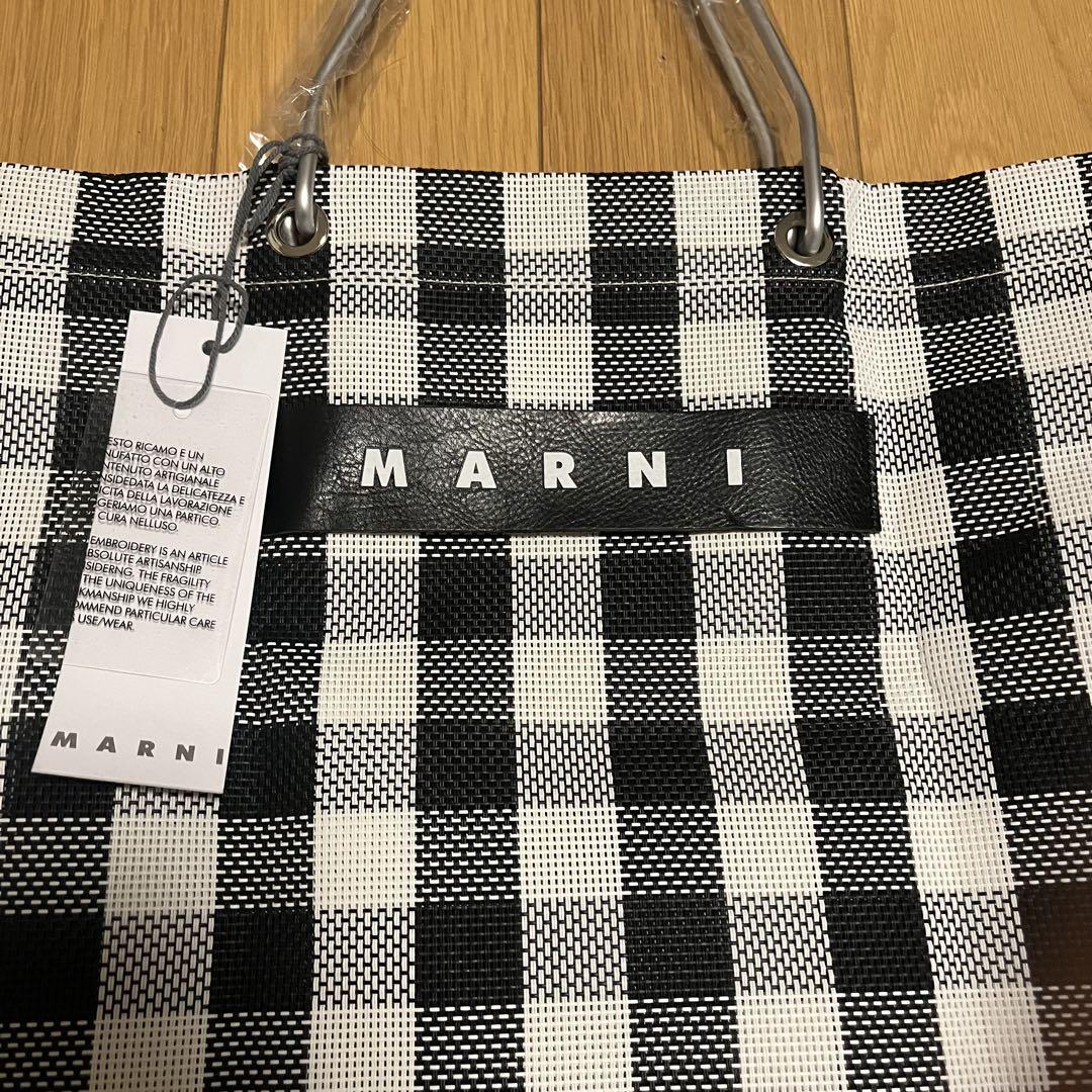 新品タグ付】MARNI チェック柄 トートバッグ エコバッグ - メルカリ