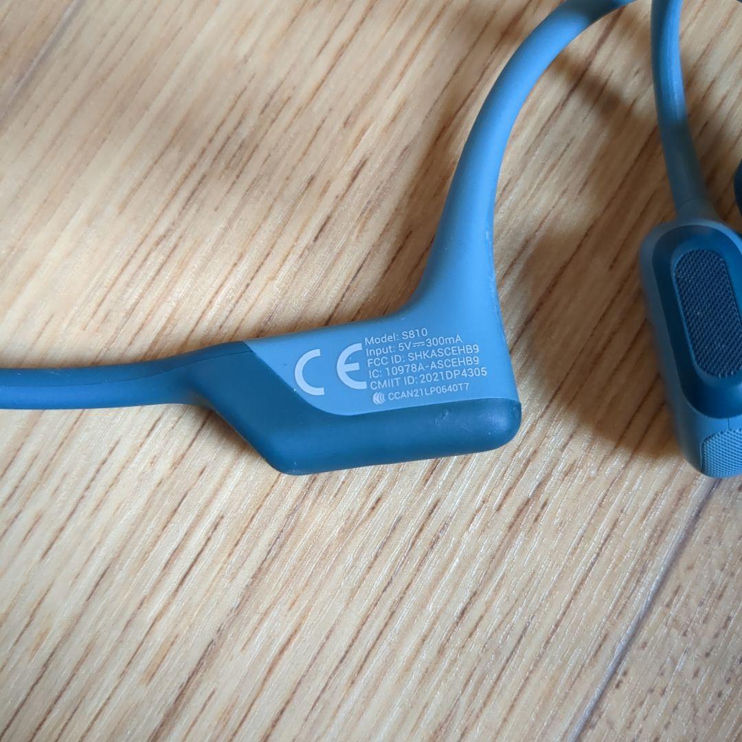 SHOKZ OPENRUN PRO ブルー 骨伝導イヤホン 美品　付属品あり