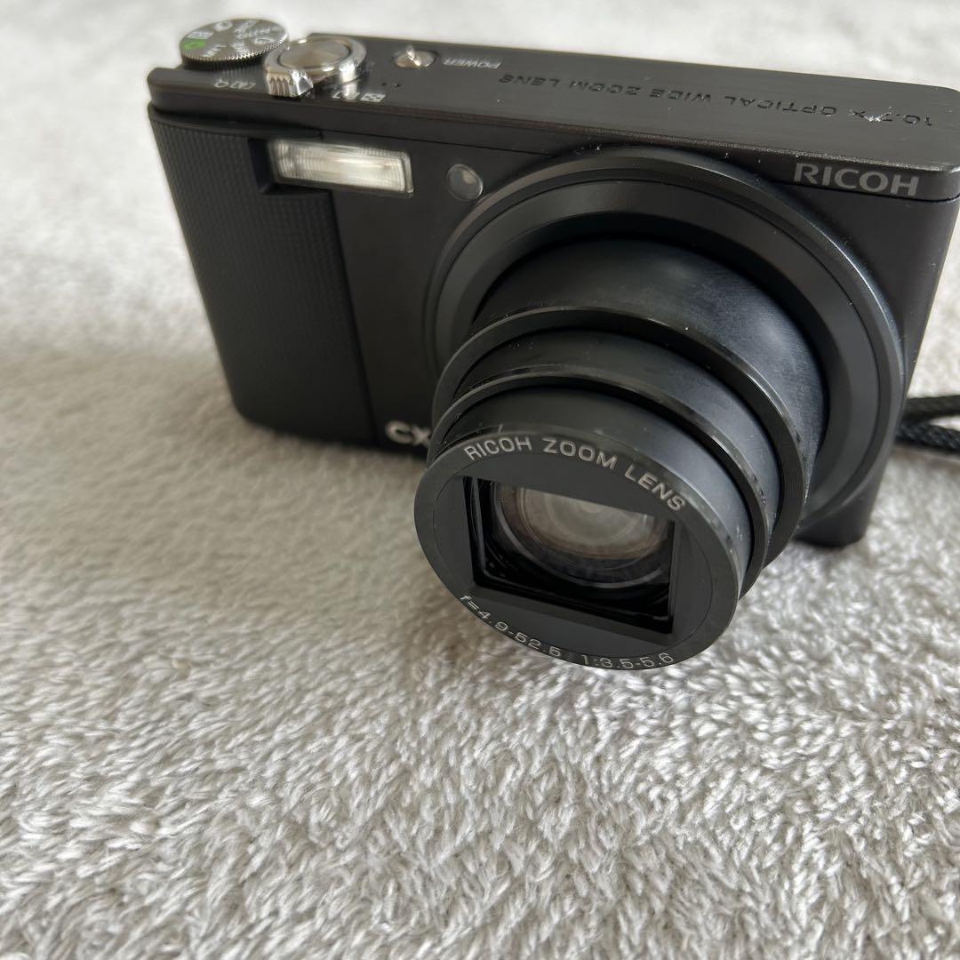 RICOH CX3 コンパクトデジカメ 充電器・ケース付 バッテリー ブラック