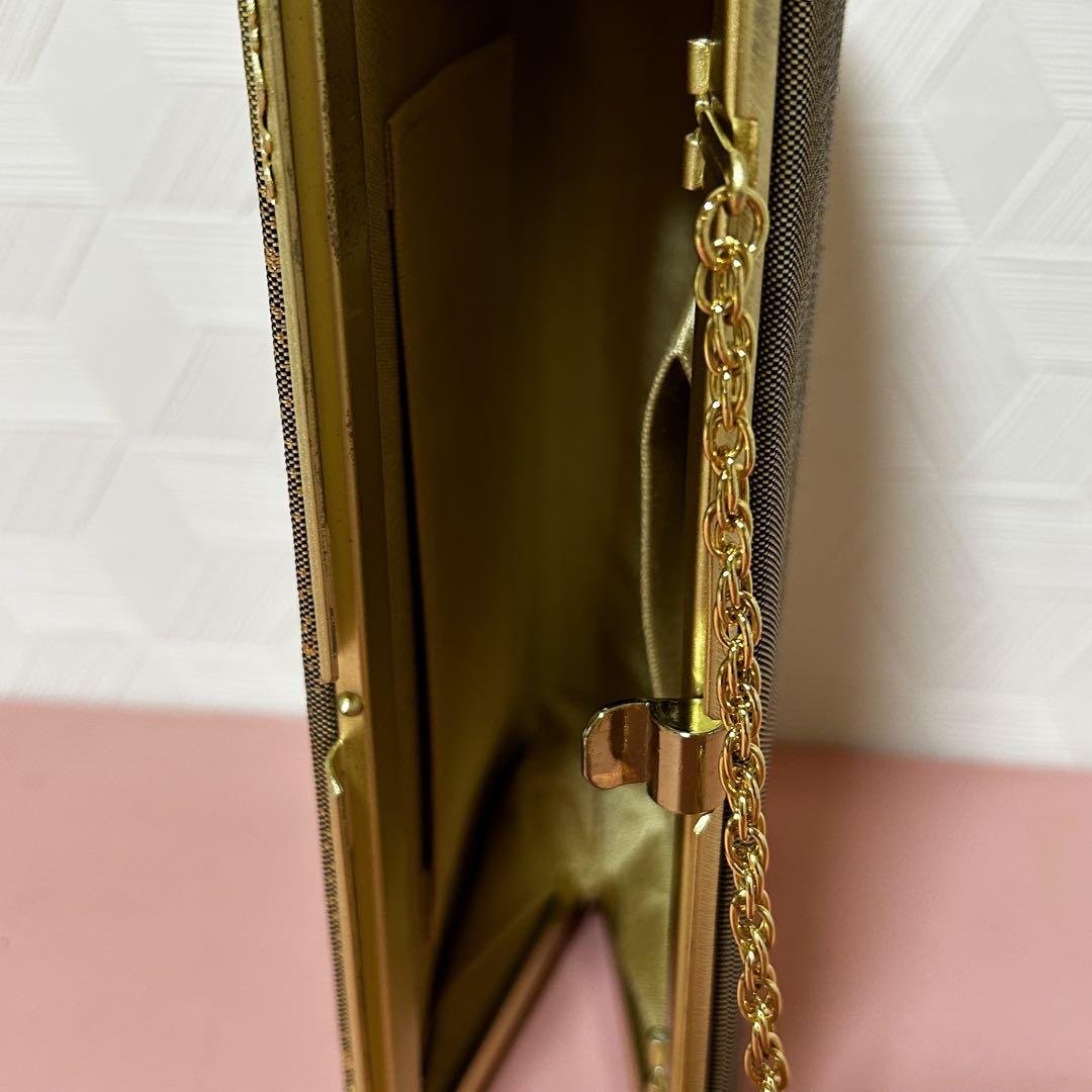 【最終処分‼️】美品 ！！金色花柄草履とバッグセット フォーマル