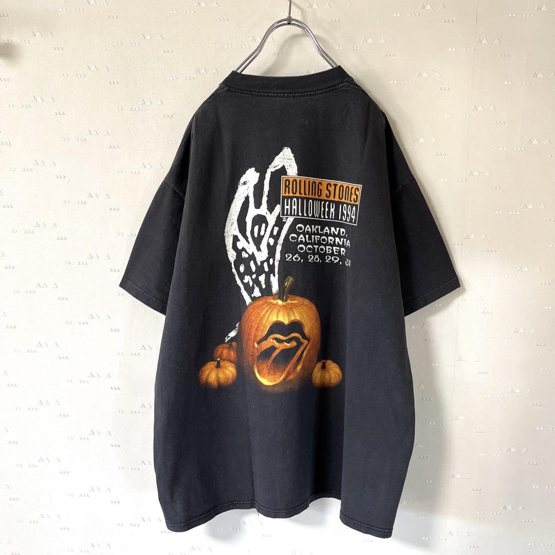 希少 USA製 古着 90's ローリングストーンズ リップ&タン 牙タン