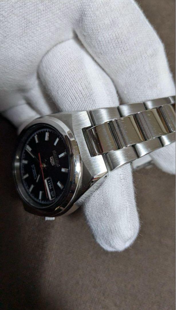 SEIKO5 自動巻き 腕時計 黒