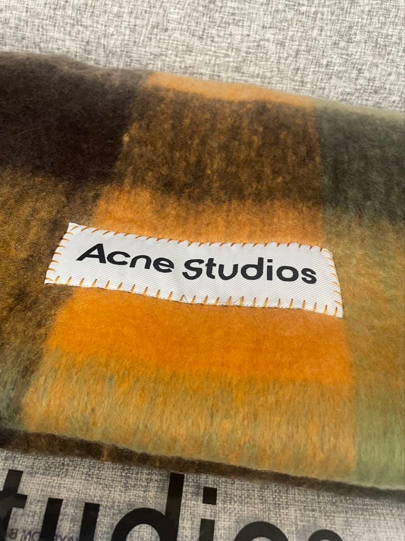 新品未使用　Acne Studios モヘアチェックスカーフ　マフラー