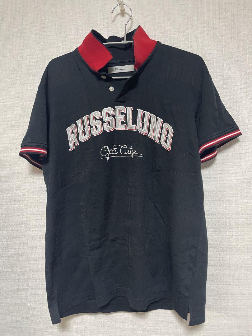 RUSSELUNO ポロシャツ 黒 赤