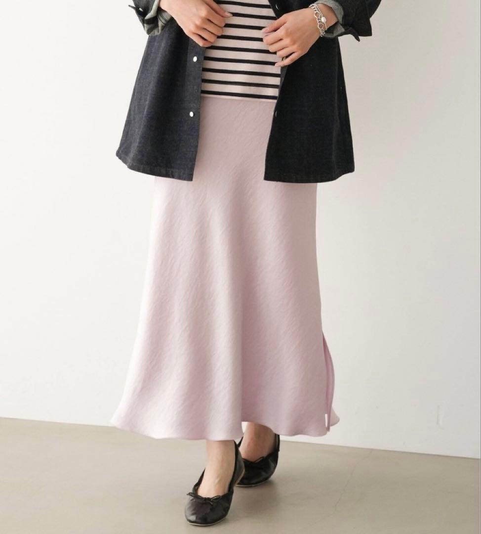 IENA ダブルサテンスカート