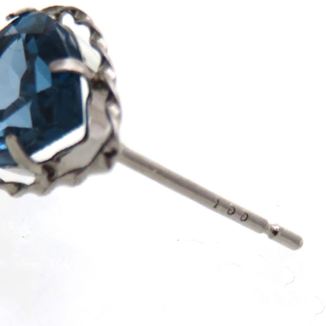 大粒♡K18WG 18金ホワイト ロンドンブルートパーズティアドロップ計2ct