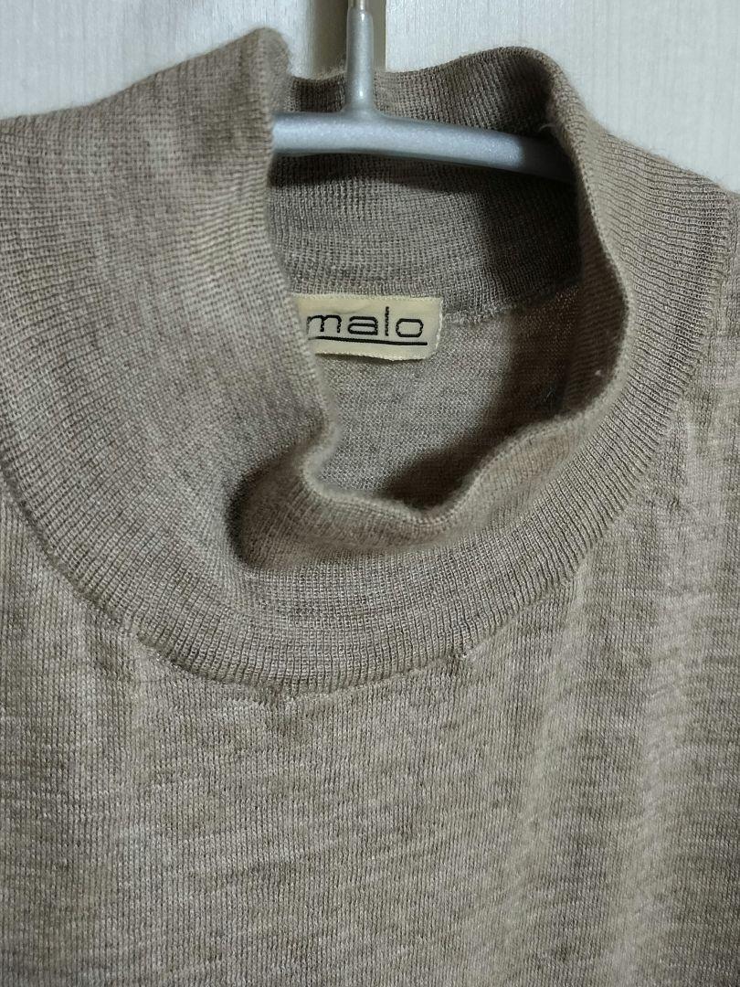 カシミヤ 70% シルク 30% モックネック