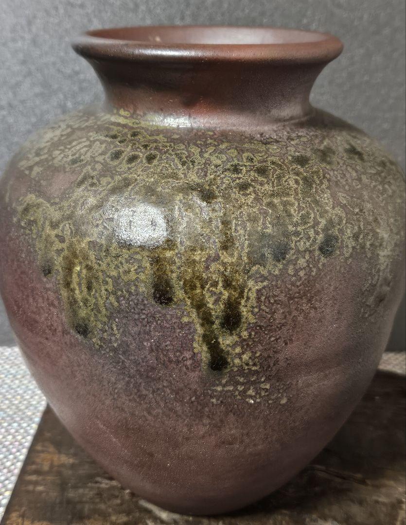 丹波焼　市野陶山 作　壺　種壺　花入れ 茶道具　茶器　花器　高さ　約20.1cm