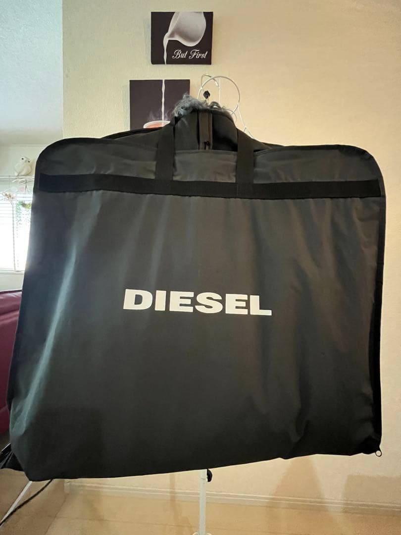 DIESEL グレー ベルト付きロングコート XS リバーシブル 一度着用