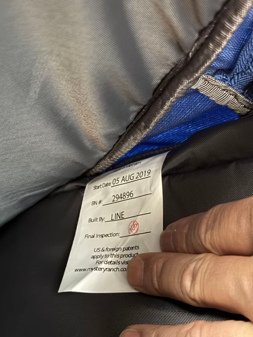 バックパックMYSTERY RANCH