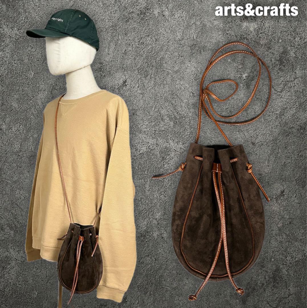 arts&crafts 巾着バッグ レザー アーツアンドクラフツ KUDO