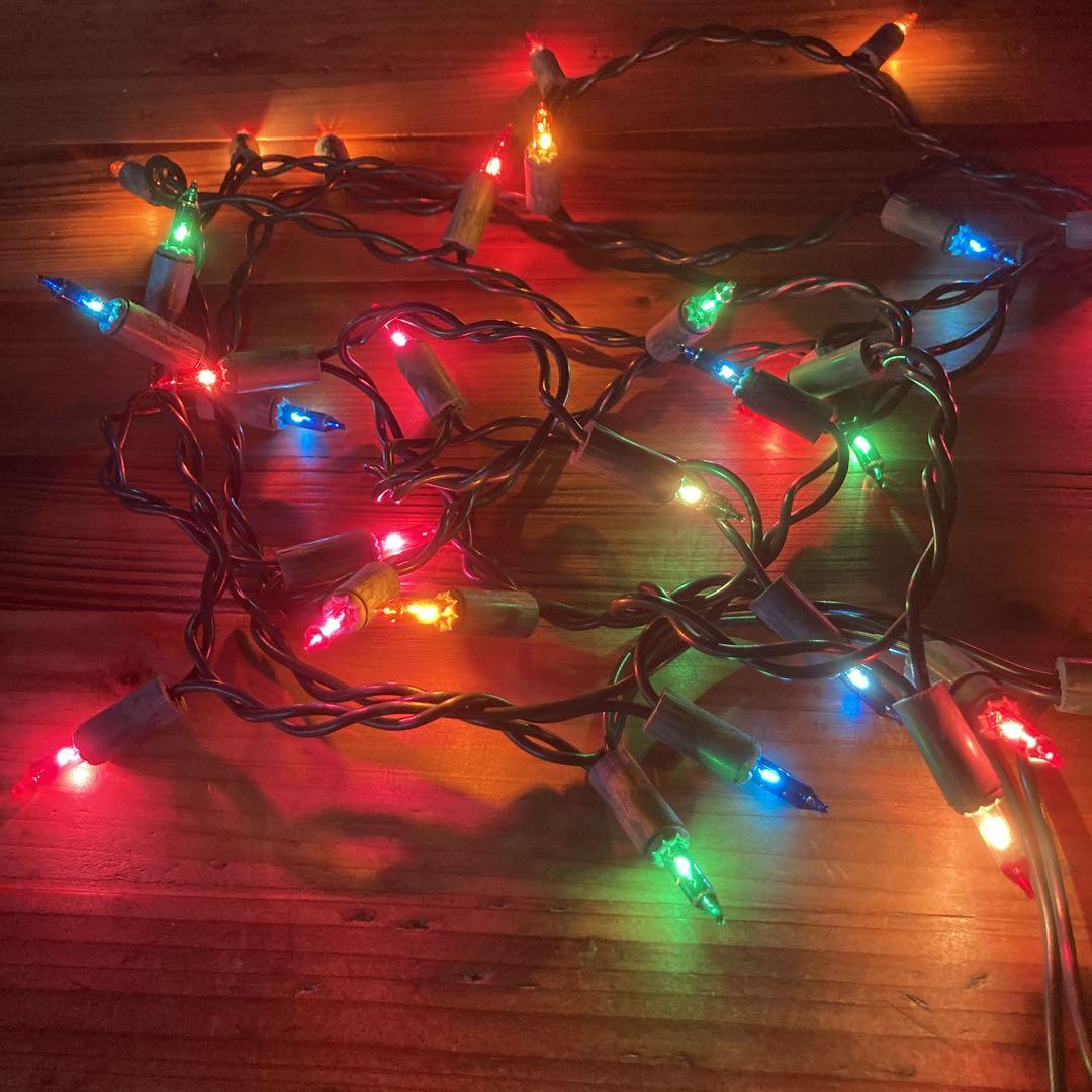 昭和レトロ】クリスマスツリー電飾 30球 5色 希少