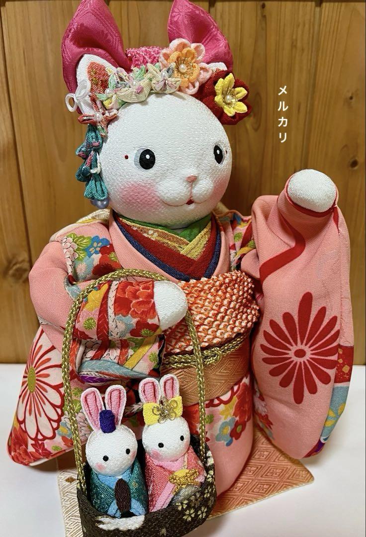 ⑱ねこの創作人形　招き猫　まねきねこ　ちりめん細工