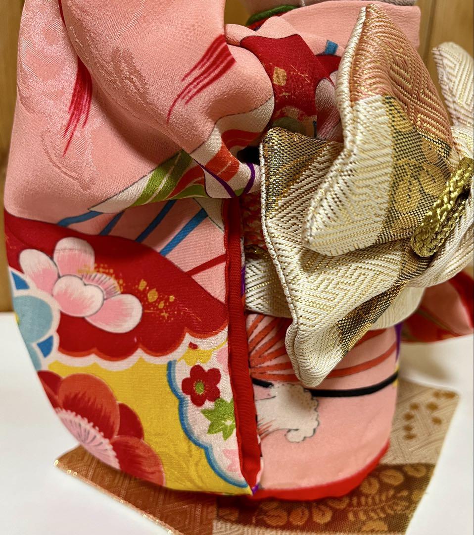 ⑱ねこの創作人形　招き猫　まねきねこ　ちりめん細工