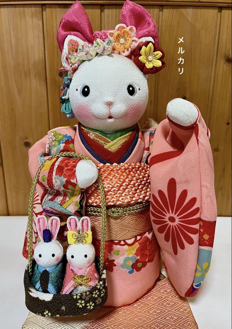 ⑱ねこの創作人形　招き猫　まねきねこ　ちりめん細工