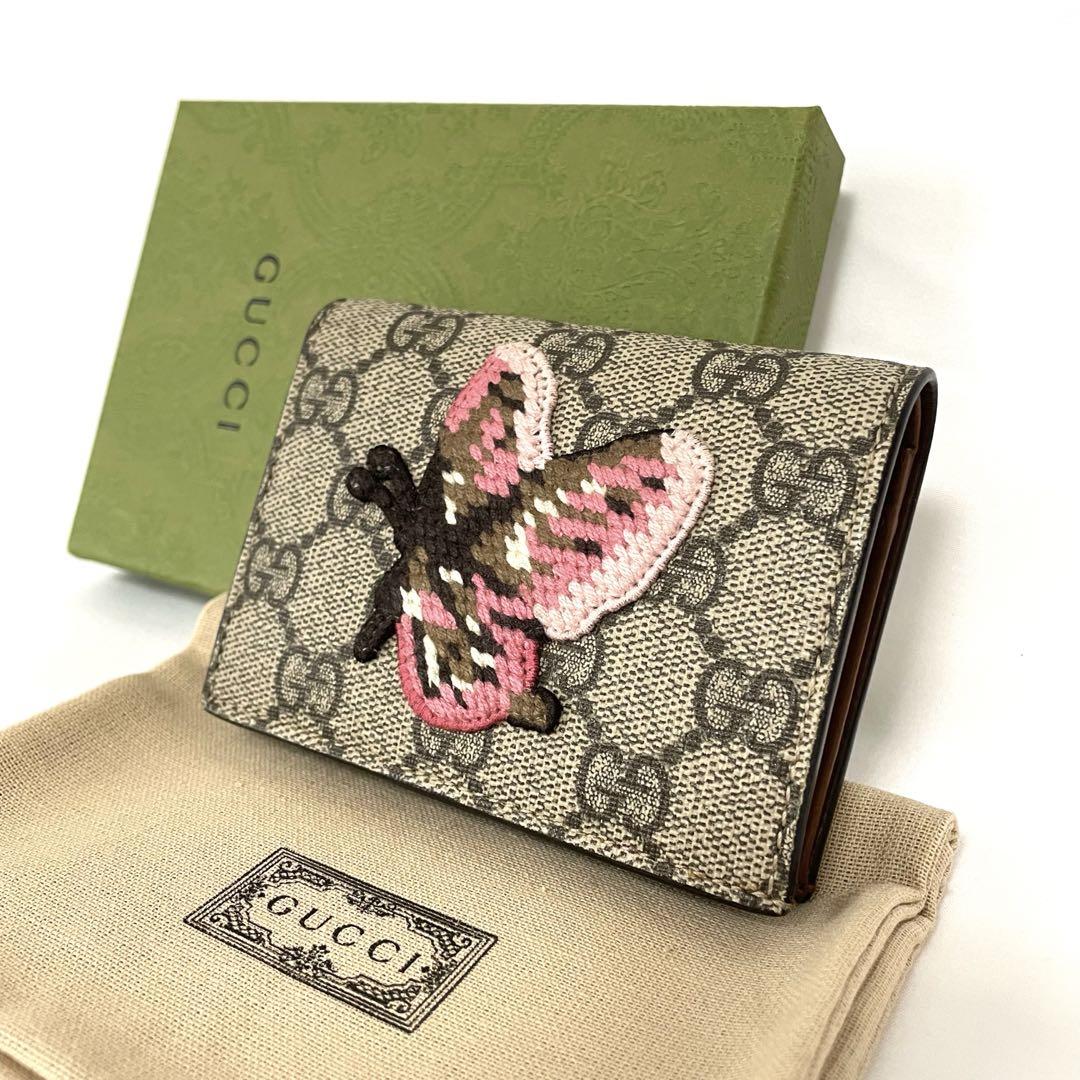香港・マカオ限定/レア⭐️GUCCI コンパクトウォレット 二つ折り バタフライ