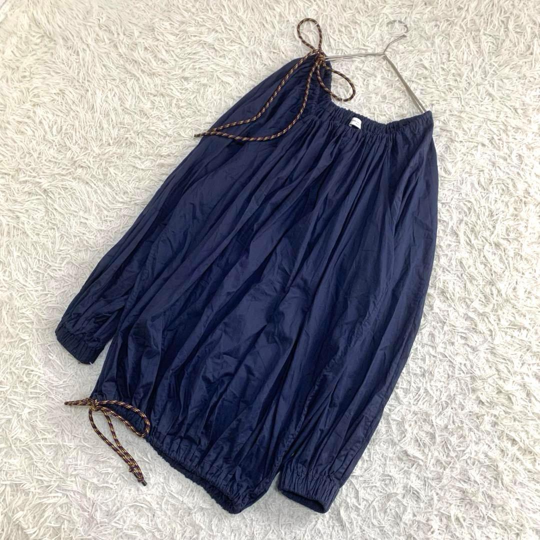 ドリスヴァンノッテン ギャザー ドローコード ブラウス 長袖 カットソーM DRIES VAN NOTEN