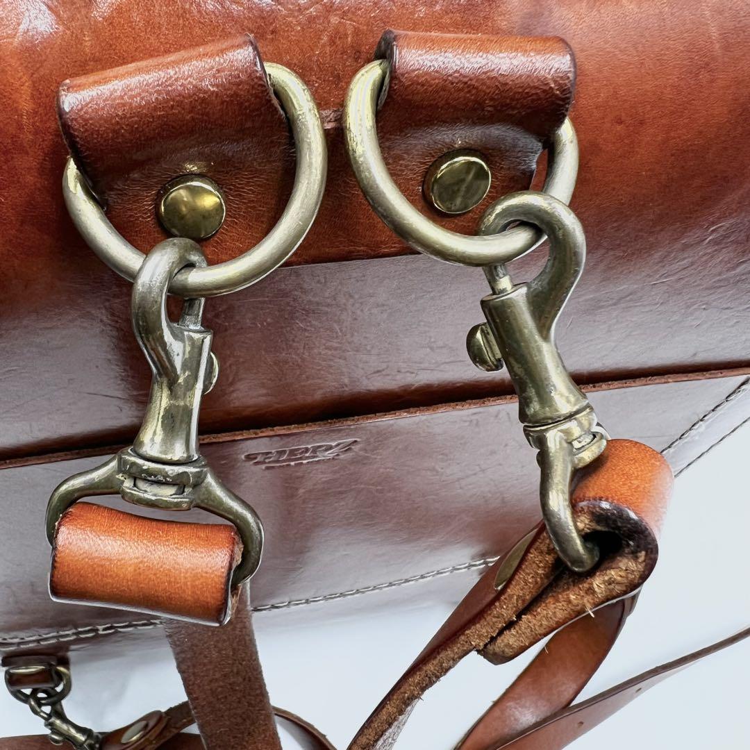 美品 ヘルツ 2way ダレス バックパック リュック オールレザー がま口