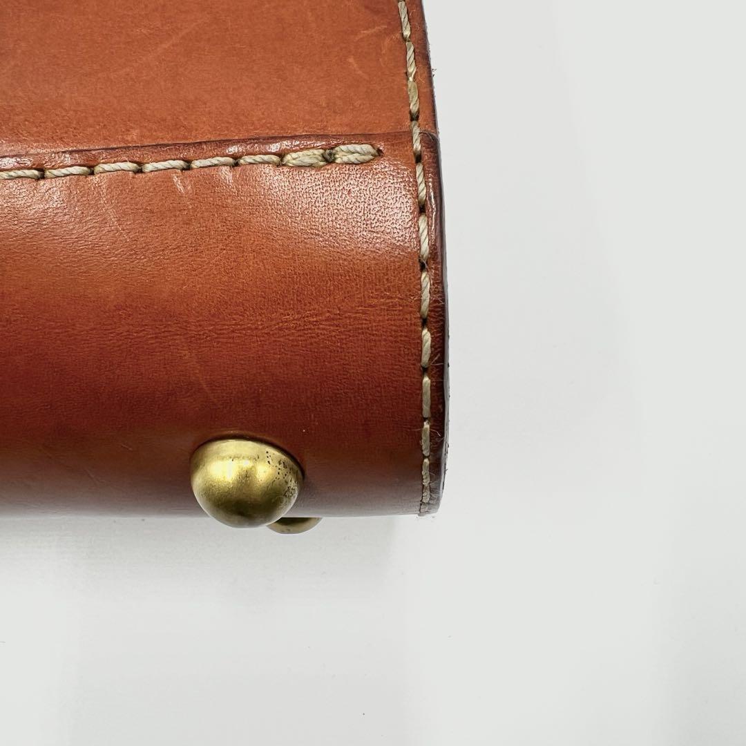 美品 ヘルツ 2way ダレス バックパック リュック オールレザー がま口