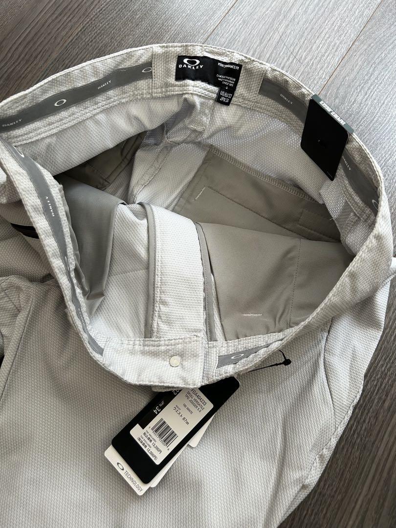 新品 OAKLEY オークリー ジョガーゴルフパンツ ドビー織柄 白灰系34