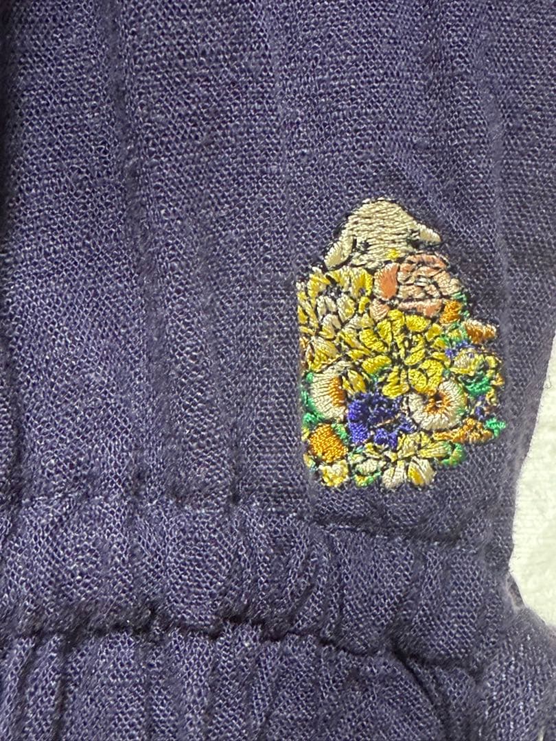 フランシュリッペ 花束うさぎ刺繍ワンピース