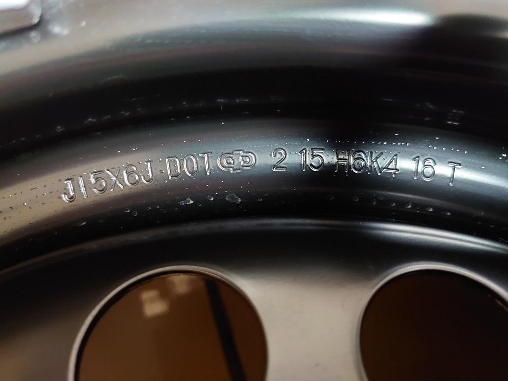 新車外しホンダフィットGP5 15インチ純正スチールホイール 4本セット送料込