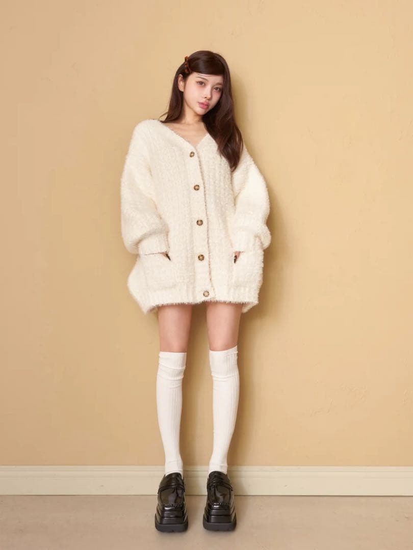 Darich モールボリュームニットカーディガン Darich モールボリュームニットカーディガン