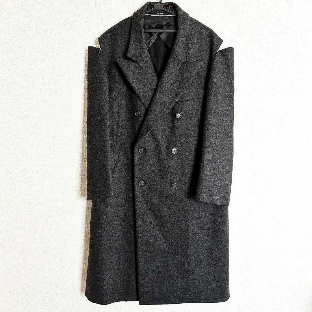 Maison Margiela ① オープンショルダー ウールロングコート 画像4