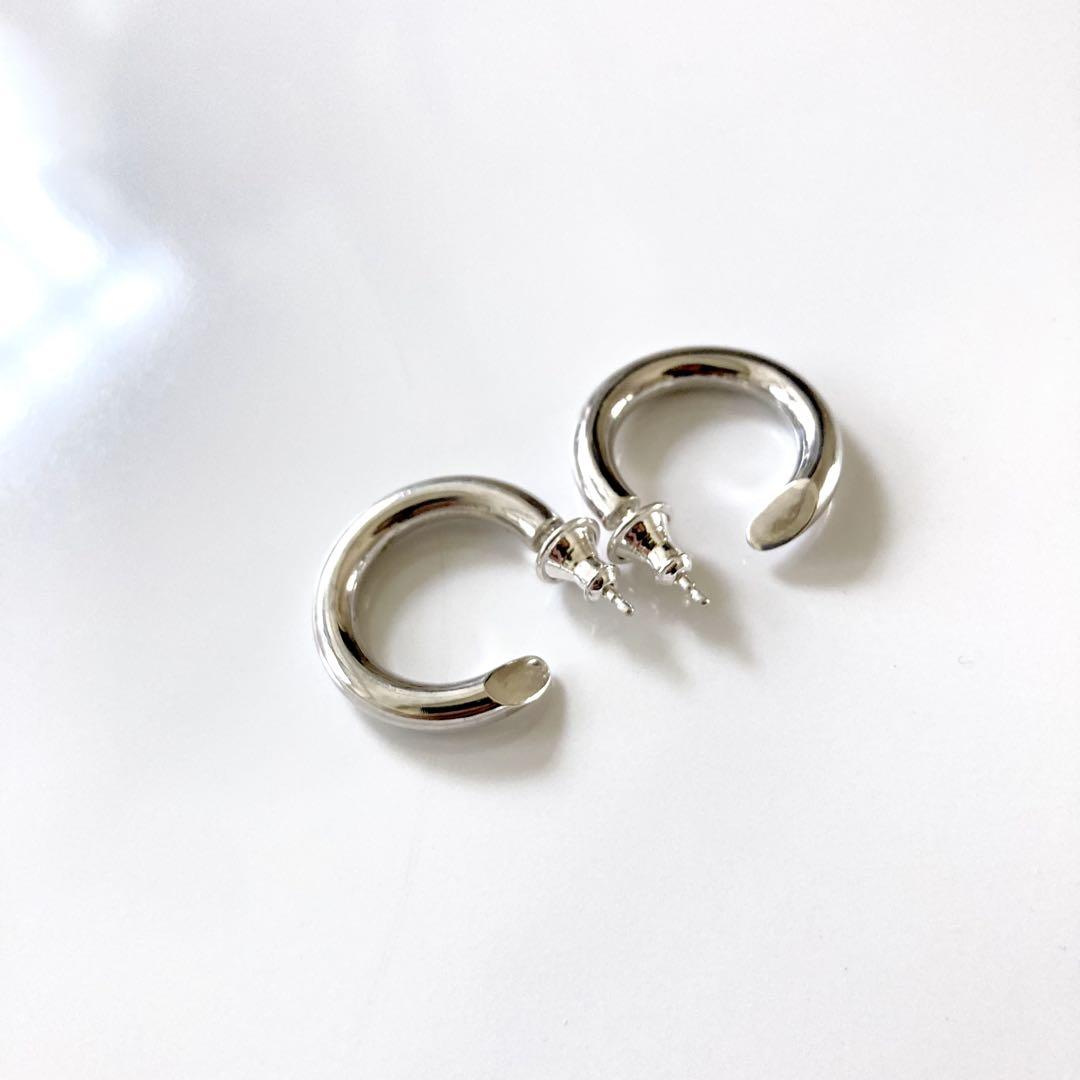 両耳 シルバー925 3.5×21mm フープピアス - メルカリ