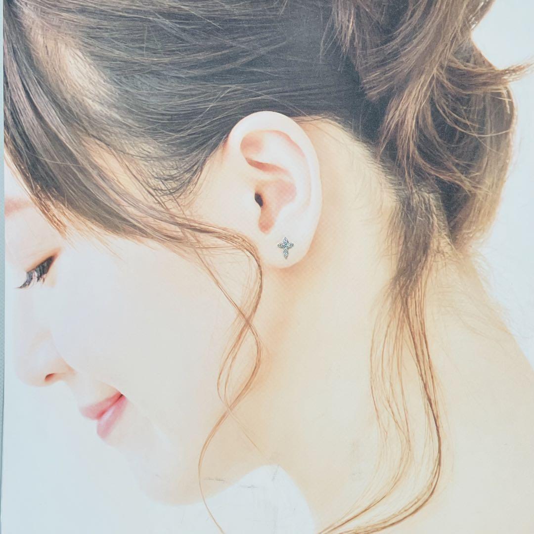 Pt900 クロス(十字架)モチーフ ダイヤモンド ピアス D:0.30ct Pt900 クロス(十字架)モチーフ ダイヤモンド ピアス D:0.30ct