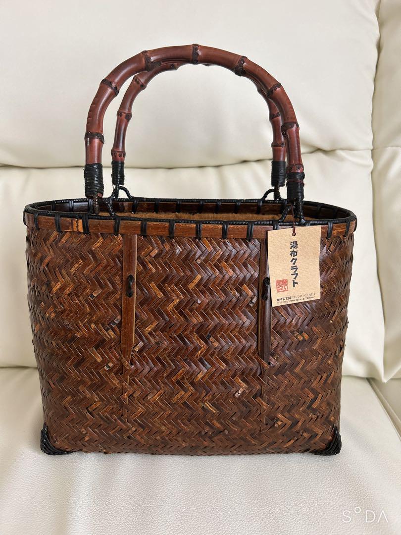 新品•未使用品☆湯布院クラフト かごバッグ