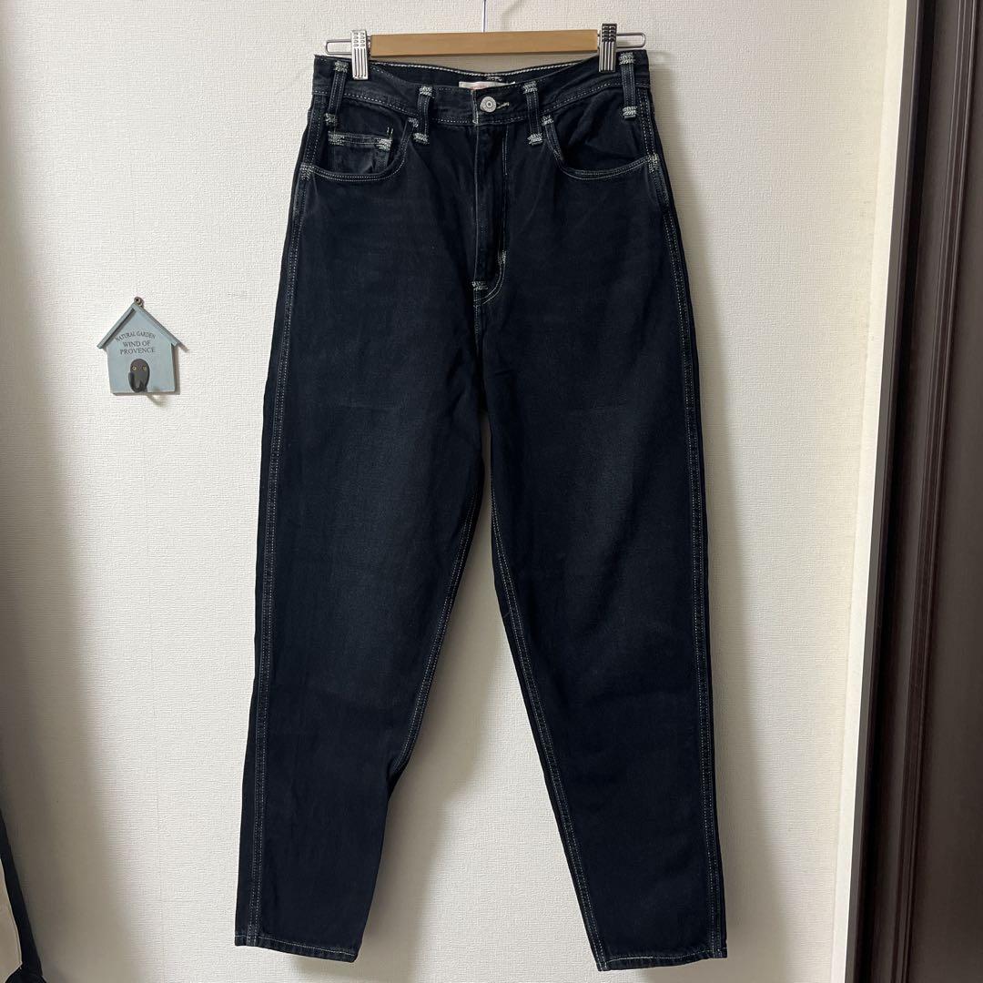 Levi's ブラック ストレートデニム W27 L29