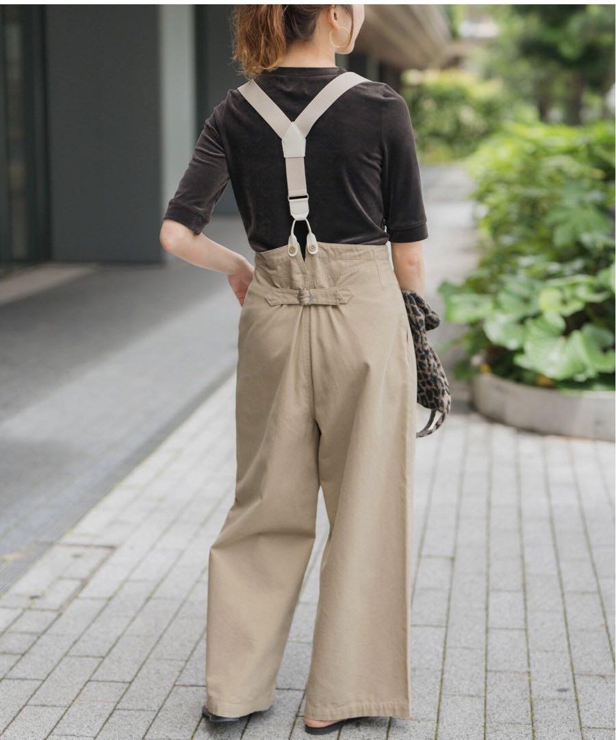 完売品】SS25Spick＆spanサスペンダー付きワーカーパンツ36