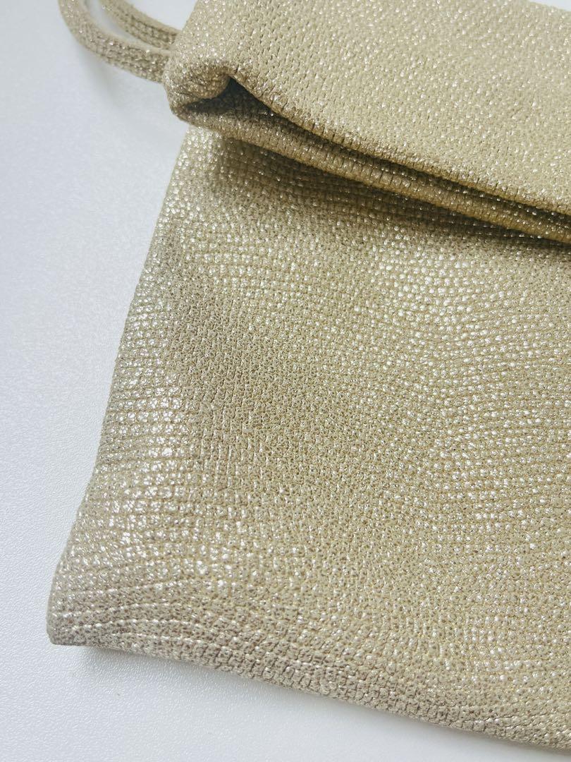 GIANNI CHIARINI ゴールド クラッチバッグ 保存袋付き - メルカリ