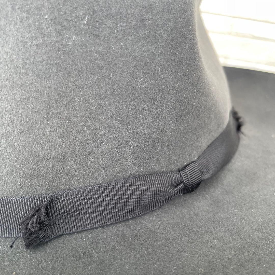 TESI ハット 58 チャコール ビーバー100%