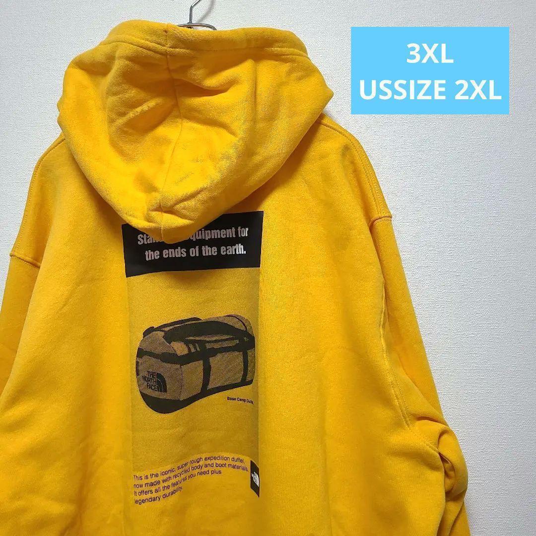 3XL ノースフェイス パーカー オレンジ バッグ スウェット ハーフドーム