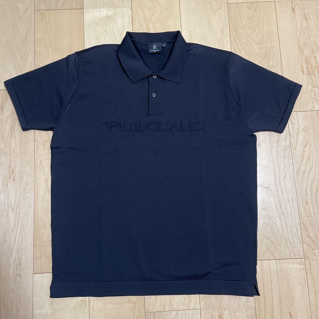 1piu1uguale3 golf 戸賀別注 半袖ニットポロ ブラック XL