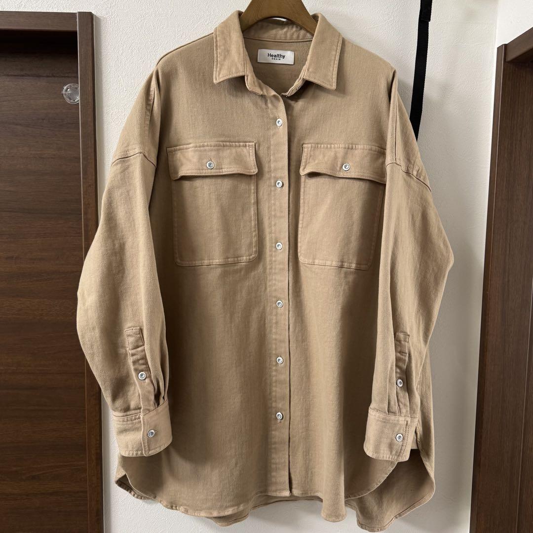 【美品】プラージュ Healthy denim SP DENIM BIG シャツ plage（プラージュ）の「【Healthy denim/ヘルシーデニム】SP