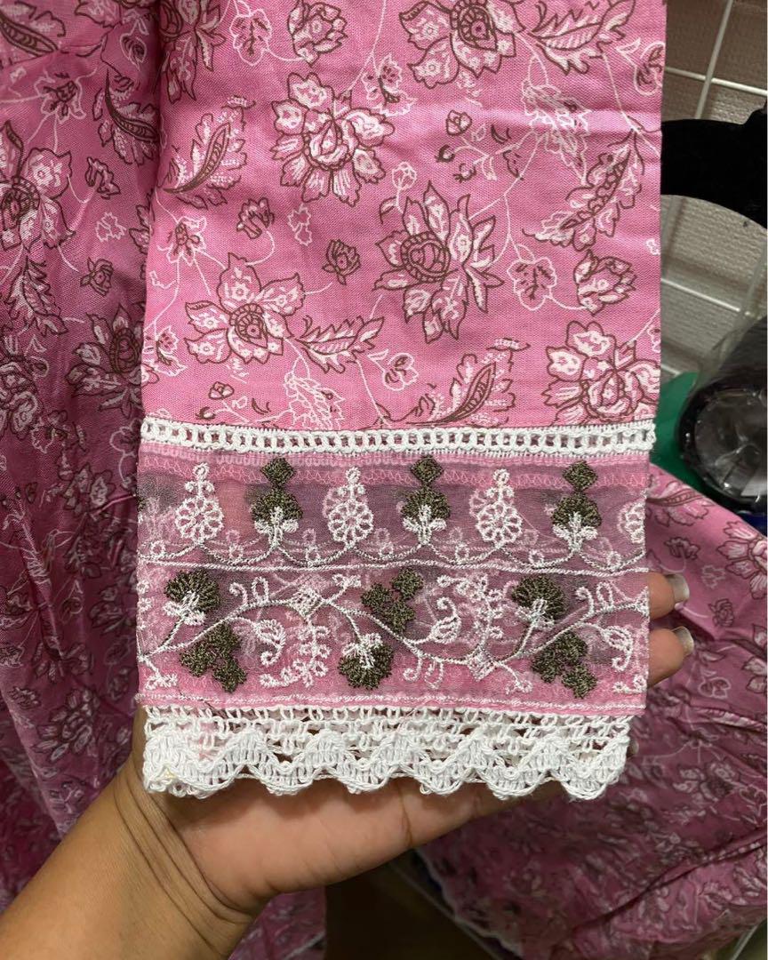 アナルカリ コットン クルタ、パンツ、ショール（3 点セット）