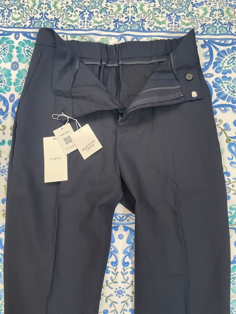 ドゥーズィエム CINOH CROPパンツ ネイビー 38 ドゥーズィエム CINOH CROPパンツ ネイビー 38