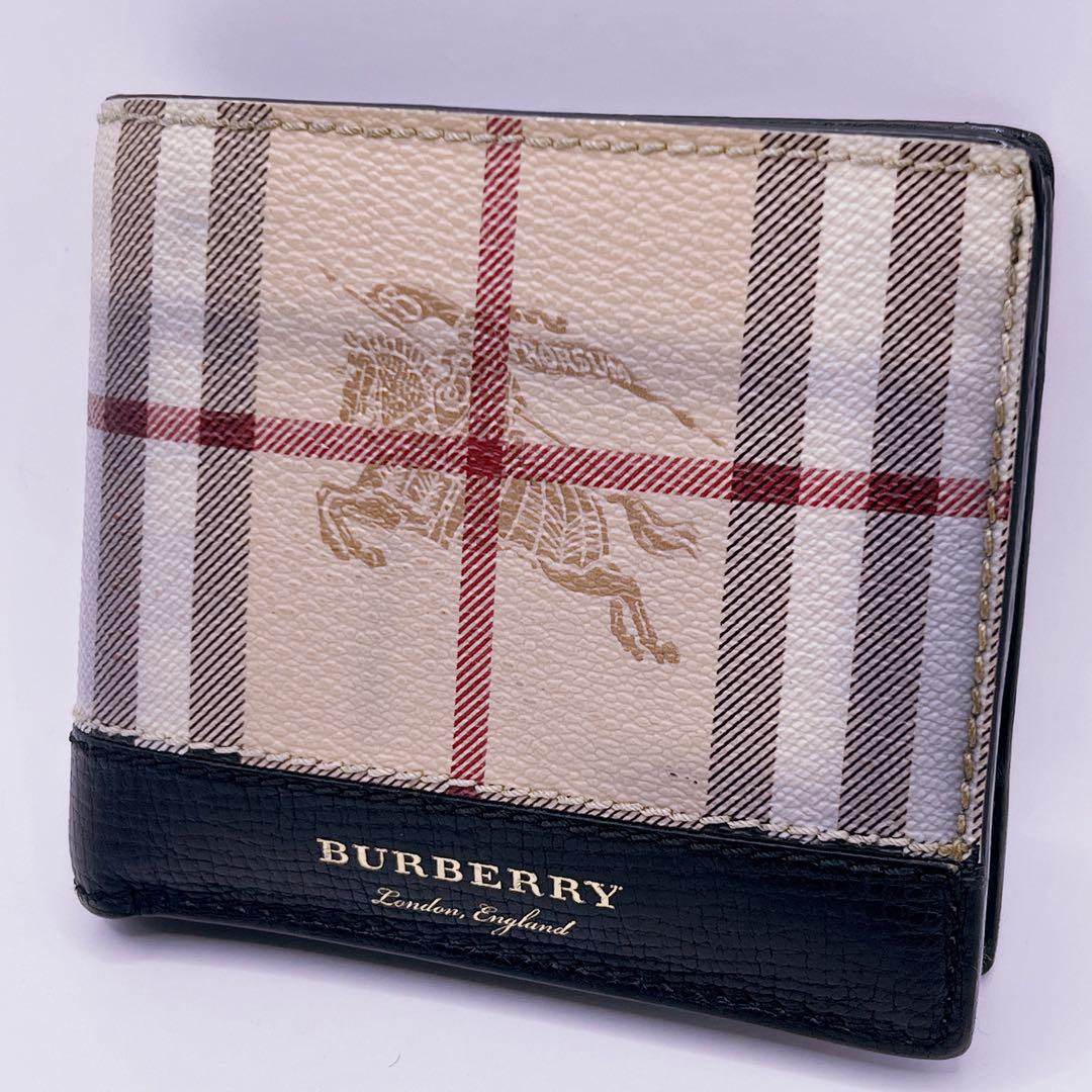 【良品】BURBERRY LONDON ENGLAND ホースロゴ メガチェック