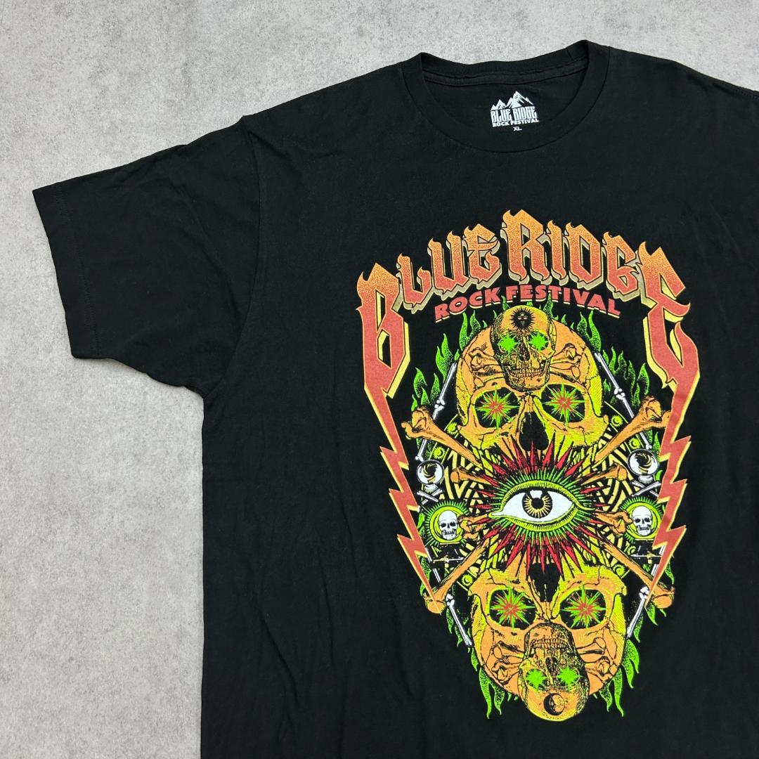 BLUE RIDGE　アメリカ　ロックフェス　2023　Tシャツ　古着　黒　XL