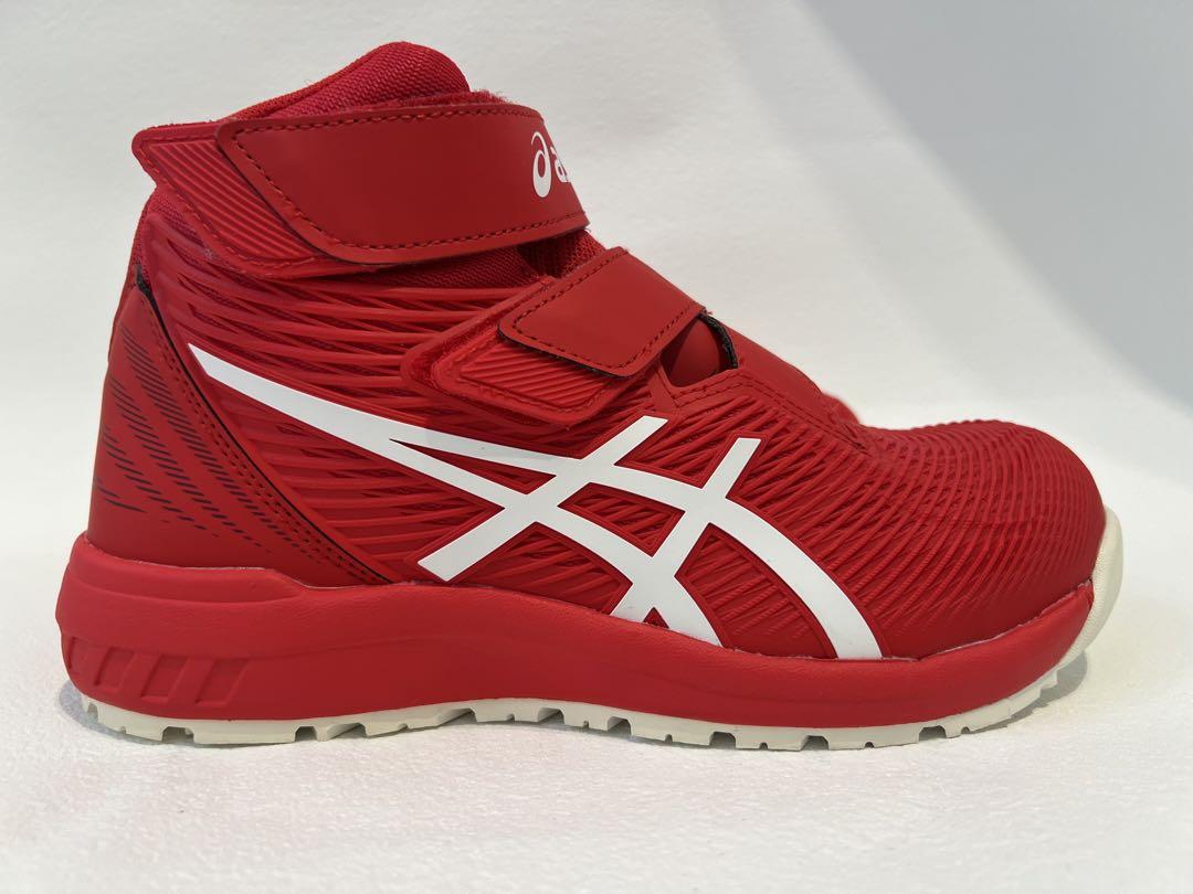 22.5 asics 安全靴 かっこいい 赤 レディース レディース